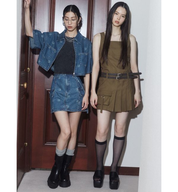 EMODA「ダブルベルトミニワンピース」|ワンピース|