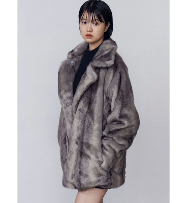 EMODA「ミディフェイクファーコート」|ダウン|