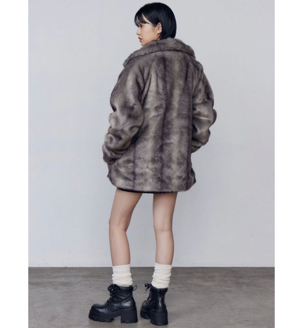 EMODA「ミディフェイクファーコート」|ダウン|