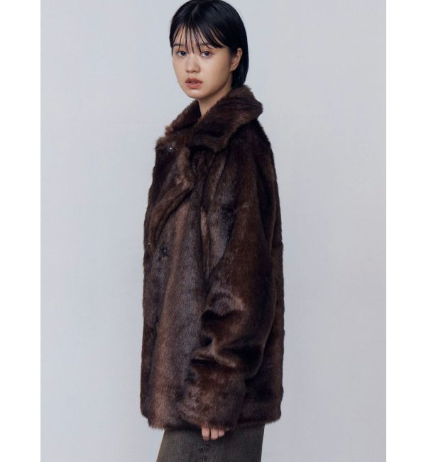 EMODA「ミディフェイクファーコート」|ダウン|