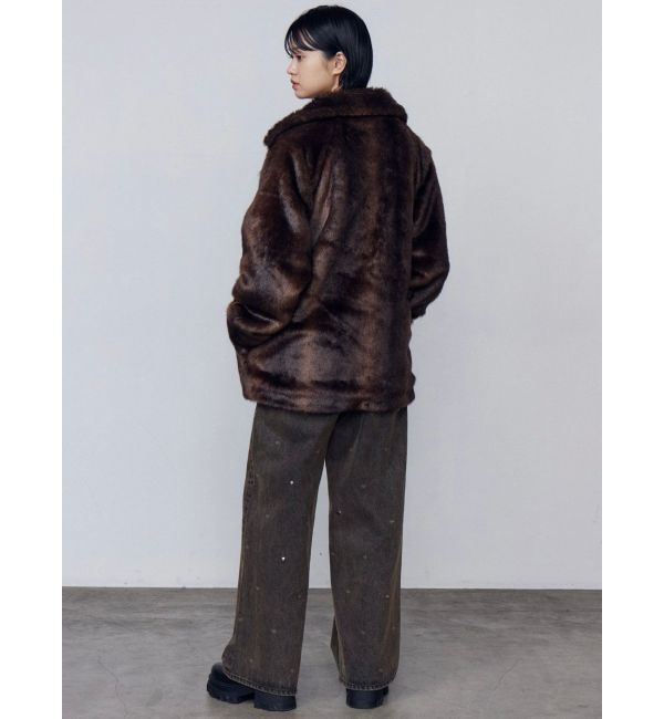 EMODA「ミディフェイクファーコート」|ダウン|