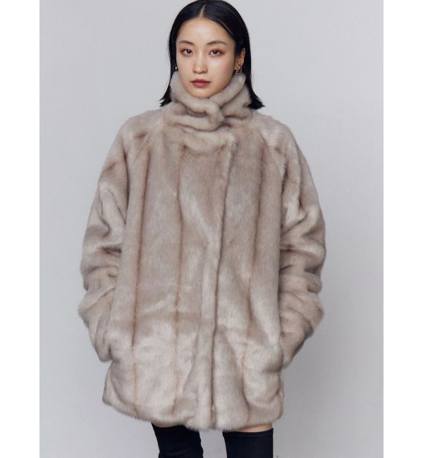 EMODA「ミディフェイクファーコート」|ダウン|