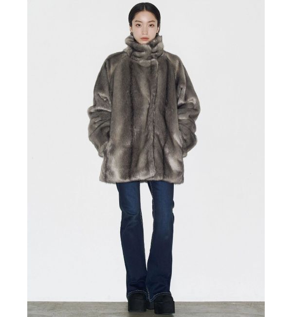 EMODA「ミディフェイクファーコート」|ダウン|