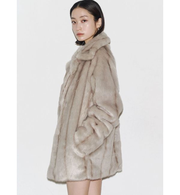 EMODA「ミディフェイクファーコート」|ダウン|