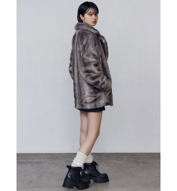 EMODA「ミディフェイクファーコート」|ダウン|