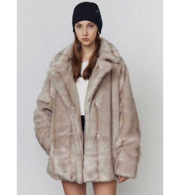 EMODA「ミディフェイクファーコート」|ダウン|