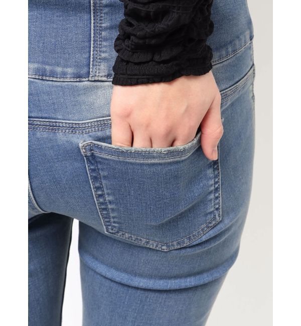 EMODA「スーパーハイウエストフレアパギンス」|デニム|