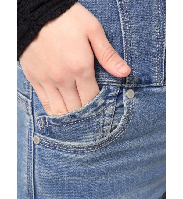 EMODA「スーパーハイウエストフレアパギンス」|デニム|