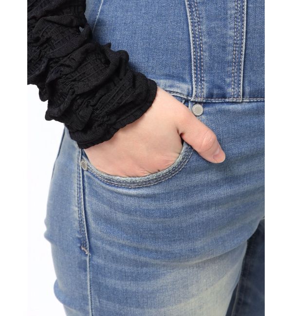 EMODA「スーパーハイウエストフレアパギンス」|デニム|