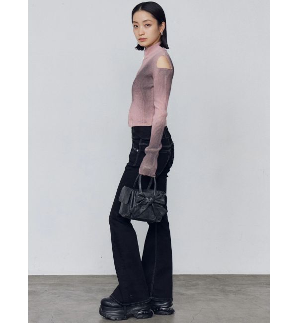 EMODA「スーパーハイウエストフレアパギンス」|デニム|