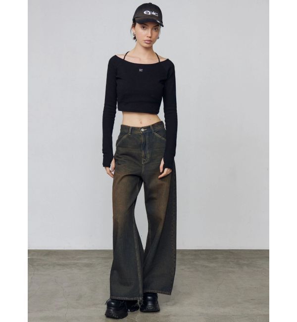 EMODA「ワイドルーズジーンズ」|デニム|