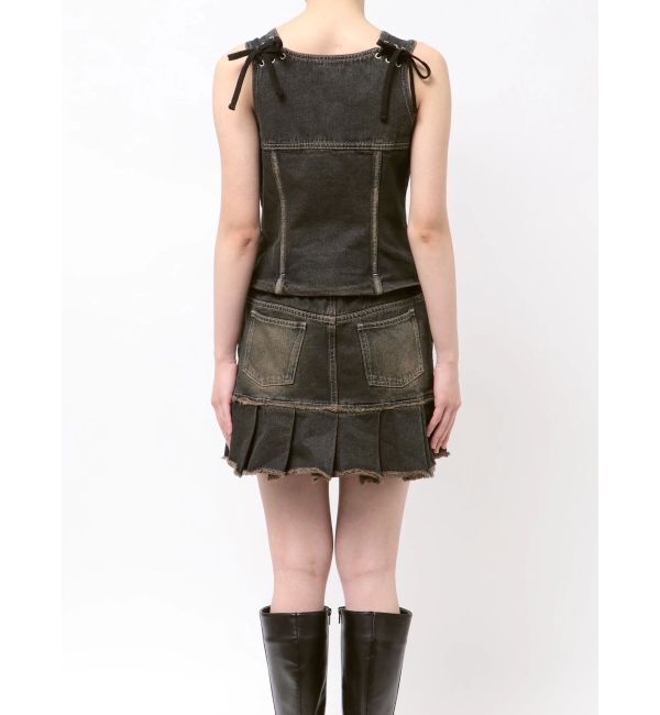 EMODA「プリーツヘムレイヤードデニムワンピース」|ワンピース|