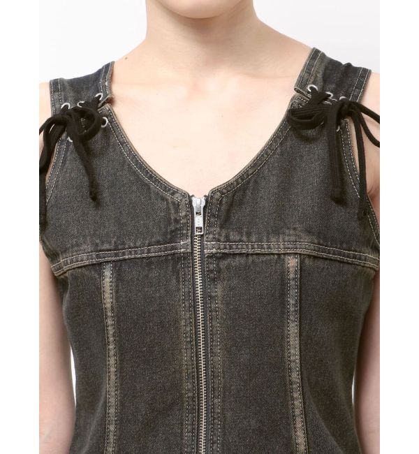 EMODA「プリーツヘムレイヤードデニムワンピース」|ワンピース|