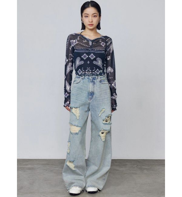 EMODA「ストラップシアートップス」|Tシャツ・カットソー|