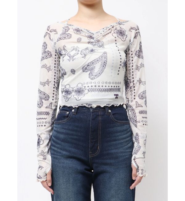 EMODA「ストラップシアートップス」|Tシャツ・カットソー|