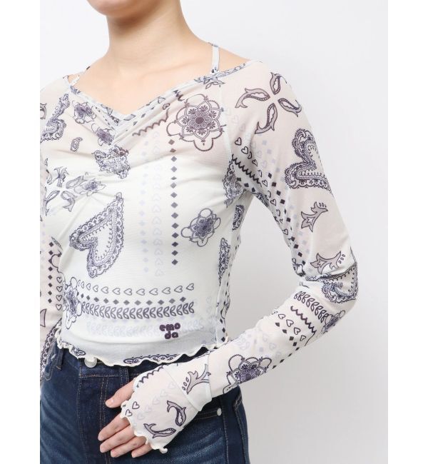 EMODA「ストラップシアートップス」|Tシャツ・カットソー|