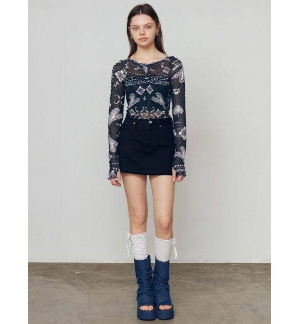 EMODA「ストラップシアートップス」|Tシャツ・カットソー|