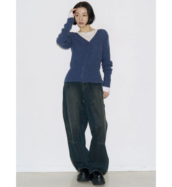 EMODA「【VEQUM】WAVING V NECK KNIT」|ニット・セーター|