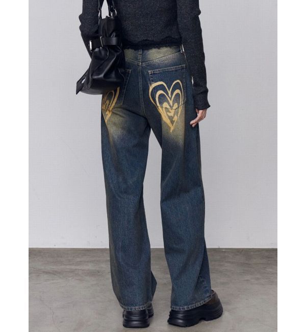 EMODA「バックグラフィティルーズジーンズ」|デニム|