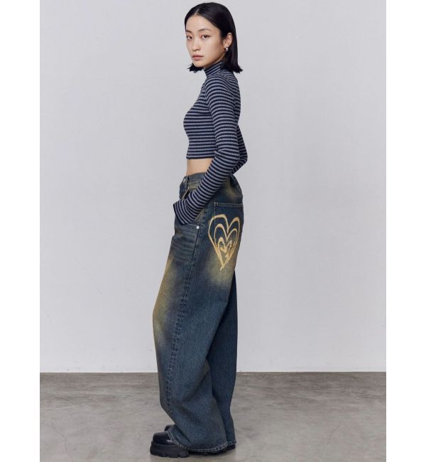 EMODA「バックグラフィティルーズジーンズ」|デニム|