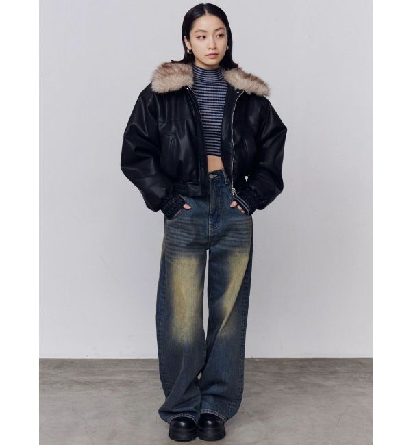 EMODA「バックグラフィティルーズジーンズ」|デニム|