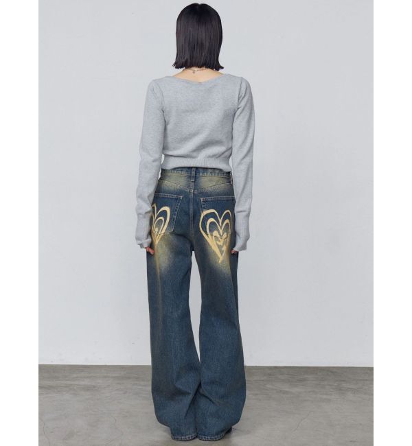 EMODA「バックグラフィティルーズジーンズ」|デニム|