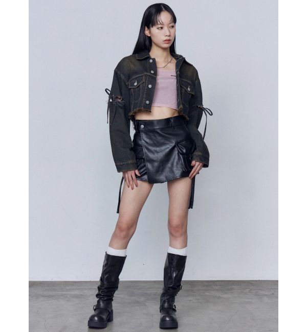 EMODA「シアーベロアプレートクロップトップ」|Tシャツ・カットソー|