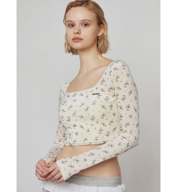 EMODA「シアーベロアプレートクロップトップ」|Tシャツ・カットソー|