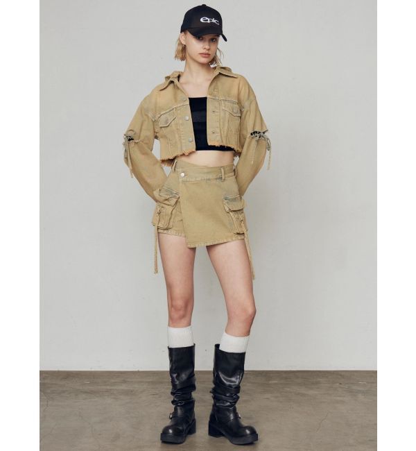 EMODA「シアーベロアプレートクロップトップ」|Tシャツ・カットソー|