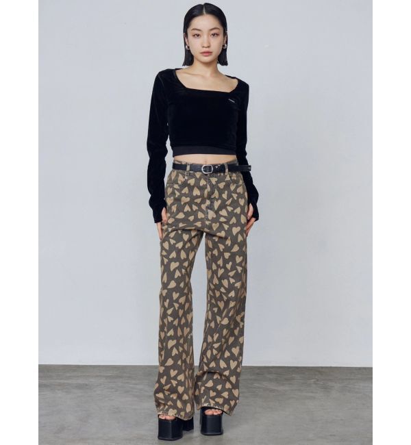 EMODA「シアーベロアプレートクロップトップ」|Tシャツ・カットソー|