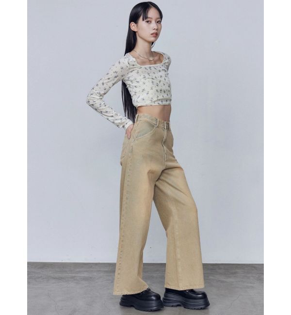 EMODA「シアーベロアプレートクロップトップ」|Tシャツ・カットソー|