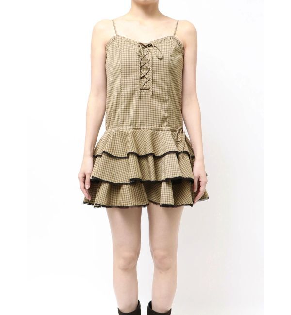 EMODA「レースアップティアードミニワンピース」|ワンピース|