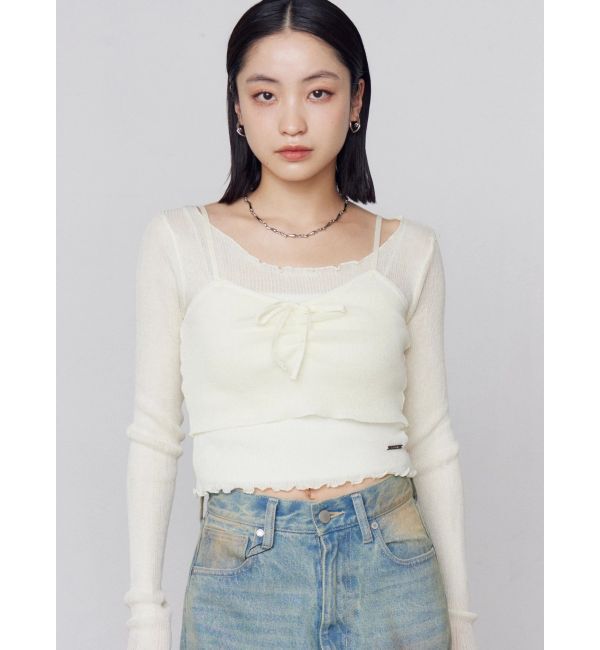 EMODA「2ピースシアーギャザーニット」|ニット・セーター|