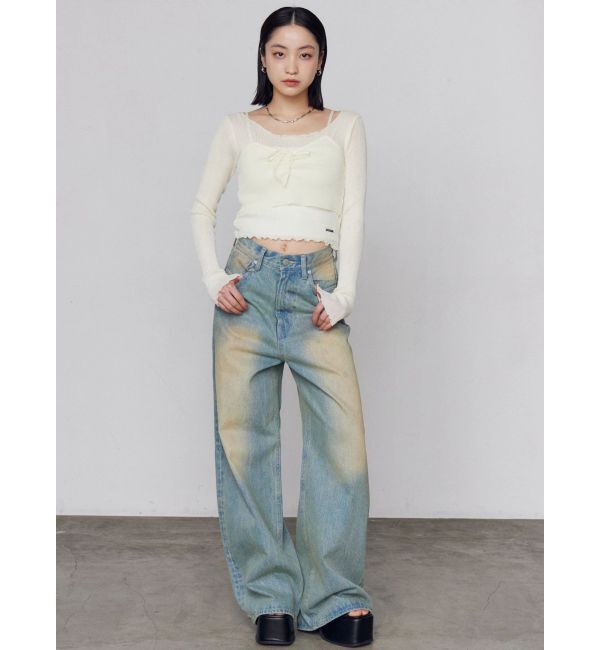 EMODA「2ピースシアーギャザーニット」|ニット・セーター|