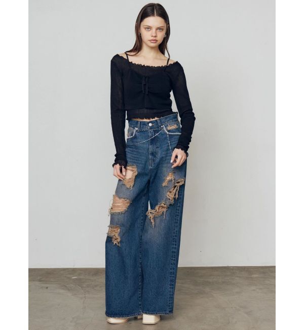 EMODA「2ピースシアーギャザーニット」|ニット・セーター|