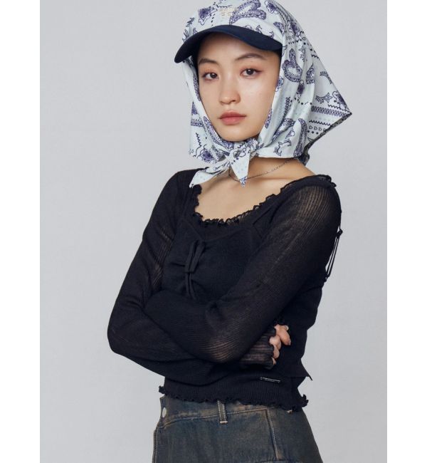 EMODA「2ピースシアーギャザーニット」|ニット・セーター|