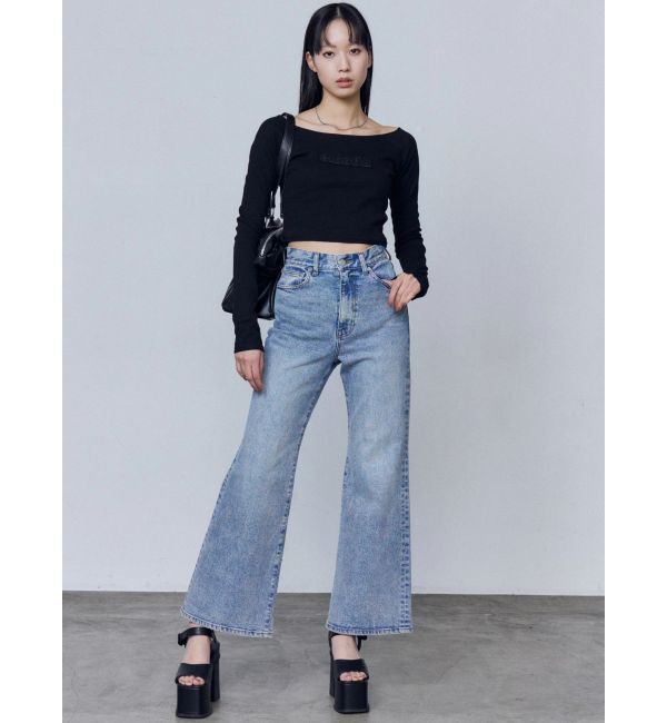 EMODA「ロゴパッチクロップドロンT」|Tシャツ・カットソー|