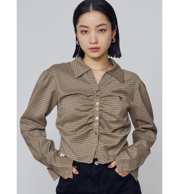 EMODA「ギャザーフロントスキッパーシャツ」|Tシャツ・カットソー|