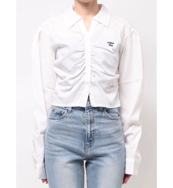 EMODA「ギャザーフロントスキッパーシャツ」|Tシャツ・カットソー|