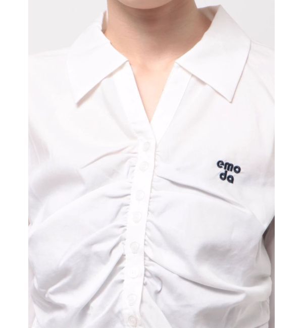 EMODA「ギャザーフロントスキッパーシャツ」|Tシャツ・カットソー|