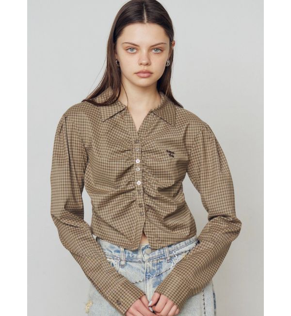 EMODA「ギャザーフロントスキッパーシャツ」|Tシャツ・カットソー|