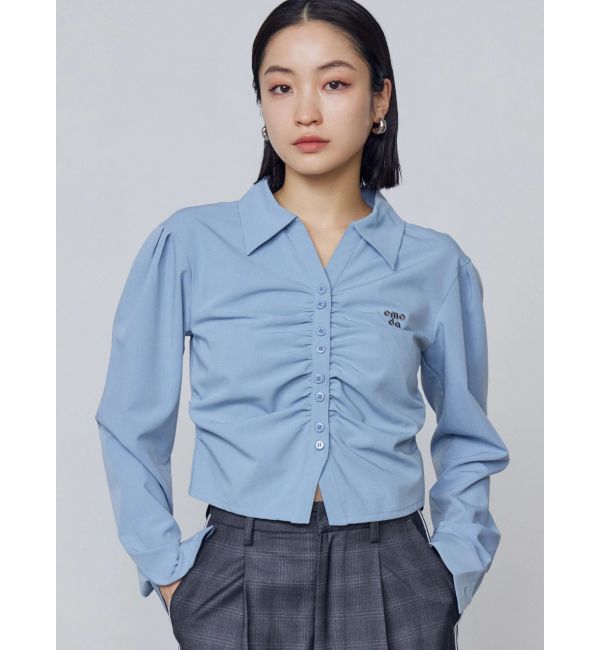 EMODA「ギャザーフロントスキッパーシャツ」|Tシャツ・カットソー|