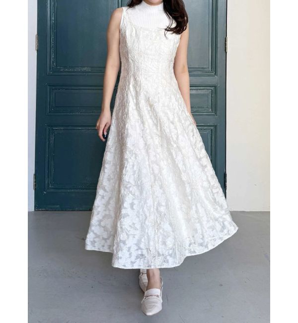 MERCURYDUO「ジャカードフィットアンドフレアジャンスカ」|ワンピース|