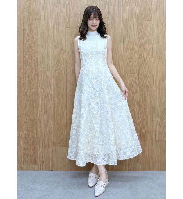 MERCURYDUO「ジャカードフィットアンドフレアジャンスカ」|ワンピース|