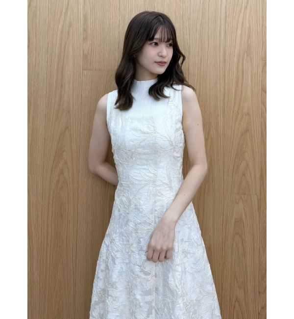 MERCURYDUO「ジャカードフィットアンドフレアジャンスカ」|ワンピース|