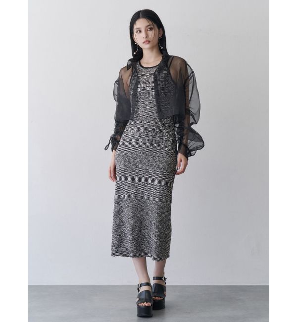 MURUA「リボンドロストスリーブシャイニーシアーシャツ」|シャツ・ブラウス|