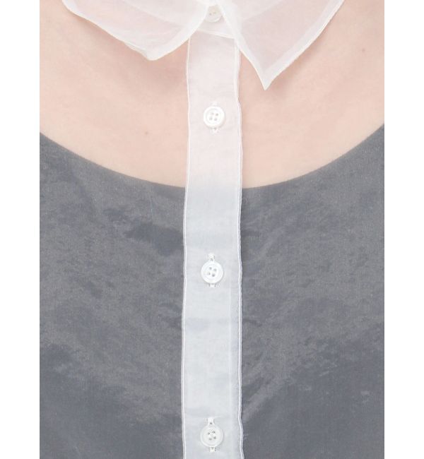MURUA「リボンドロストスリーブシャイニーシアーシャツ」|シャツ・ブラウス|