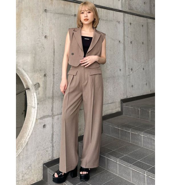 MURUA「ショートテーラードジレ」|ベスト・ジレ|