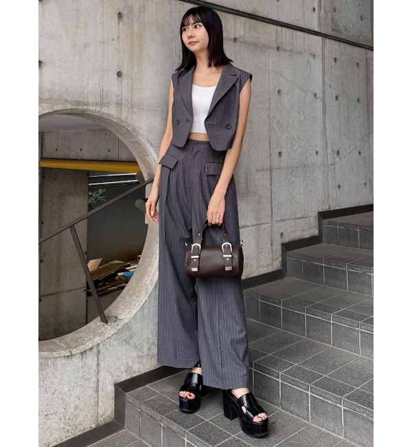 MURUA「ショートテーラードジレ」|ベスト・ジレ|