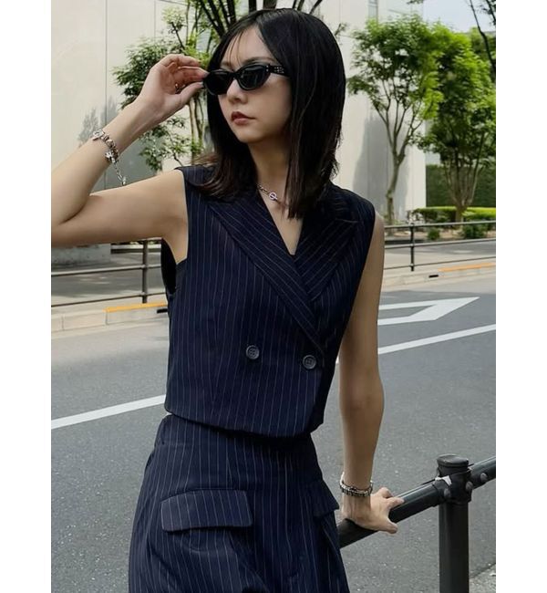 MURUA「ショートテーラードジレ」|ベスト・ジレ|